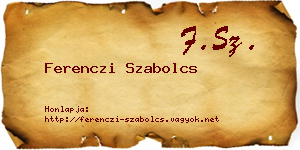 Ferenczi Szabolcs névjegykártya